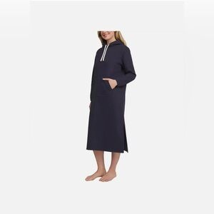 Lands' End Dark Blue Hooded Sweatshirt Dress|